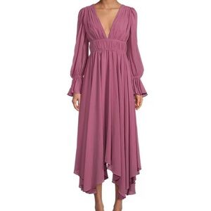 ✨ NWT Gianni Bini Shay Chiffon Midi Dress Juneberry – Size 8 ✨